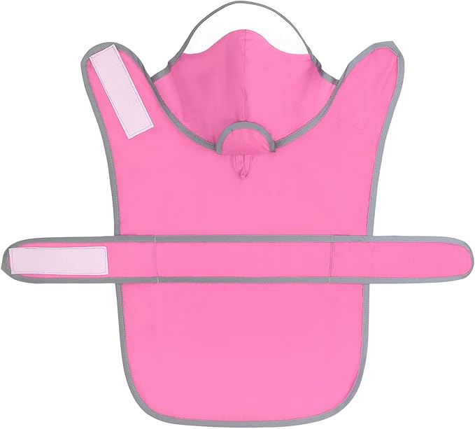 HDE Dog Raincoat with Clear Hood Rain Jacket Poncho for Small Medium Large Dogs Pink - 3XL