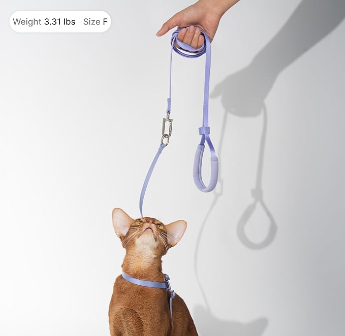 Cat Harness and Leash Set, Lightweight Escape Proof Cat Harness Leash with Padded Handle, Adjustable Cat Leash Harness for Kitten Small Large Cats Walking Training (Blurple, S)
