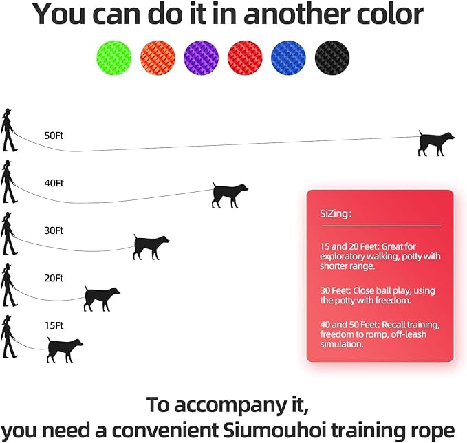 Dog/Puppy Obedience Recall Training Agility Lead - 15ft 20ft 30ft 40ft 50ft Training Leash - Great for Play, Camping, or Backyard (Brown, 30 Feet)