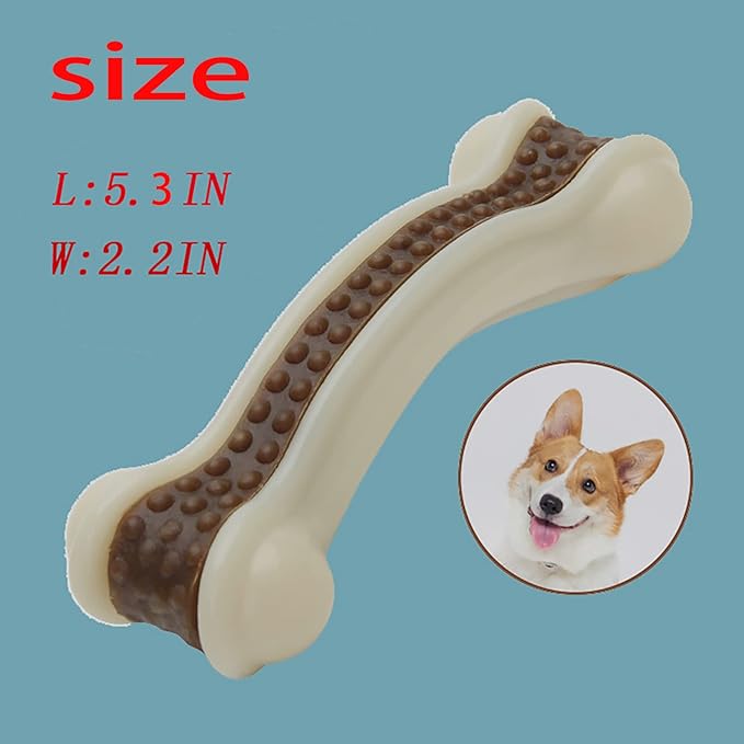 Dog Chew Toys for Aggressive Chewers, 6 Pack L Real Beef Flavor Bones,Indestructible Dog Toys for Large/Medium Breed,Pet NylonToys