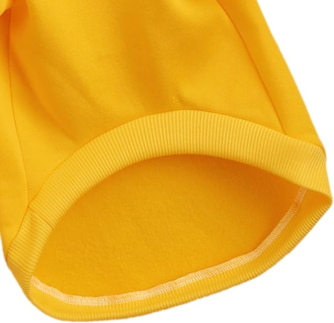 Puppy Sweater for Small Dogs Clothes Warm Winter Cat Clothe Pet Sweatshirt Knitwear Doggie Kitten Clothing, Yellow, X-Small