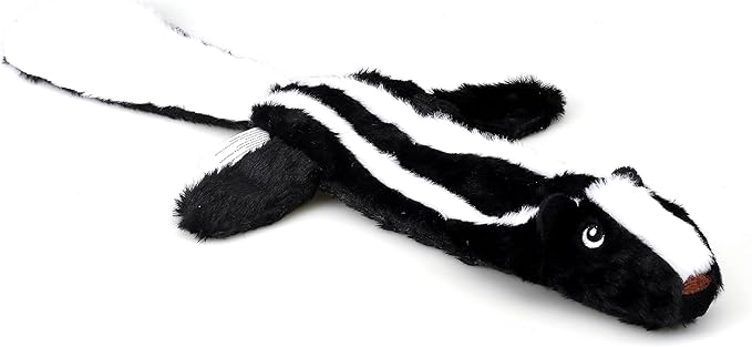 Wobble Giggle Ball and Plush NO Stuffing Squeaky Toy Combo (Skunk)