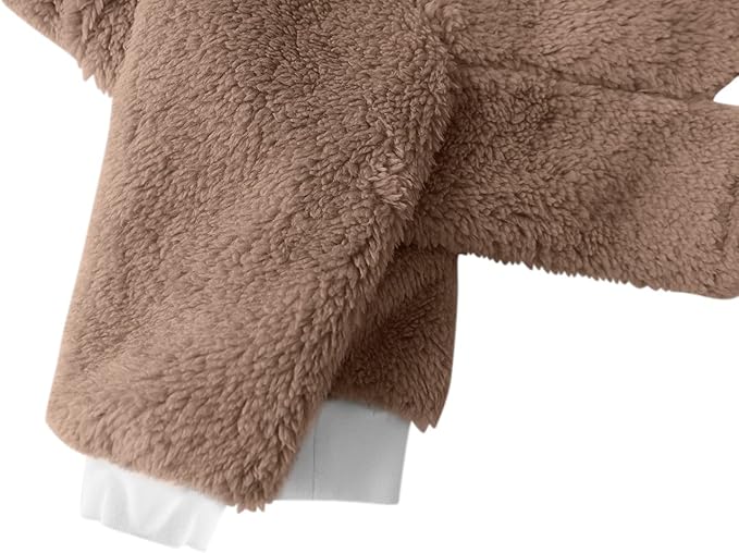Esobo Fashion Winter Dog Warm Coat Jacket Four-Legged Neck Warm Pet Sweaters for Small Medium Large Dogs Brown