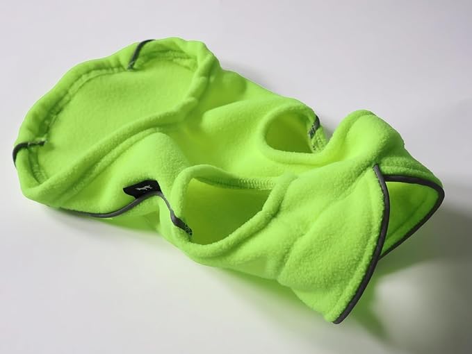 JACKO & CO - Fleece Vest Dog Sweater with Leash Ring - Soft, Warm & Lightweight Pullover Coat for Small & Medium Dogs, Puppies & Cats - Cozy Fall/Winter/Spring Pet Jacket (Lime Green, Large 10-16lbs)