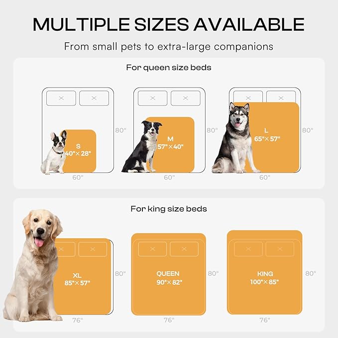 Waterproof Pet Blanket, Liquid Pee Proof Dog Blanket for Sofa Bed Couch, Reversible Sherpa Fleece Furniture Protector Cover for Small Medium Large Dogs Cats, Khaki King Size(90" x 82")