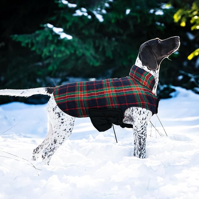 Kuoser Warm Dog Coat, Waterproof Dog Jacket for Extra Large Dogs, Adjustable Durable XXXL Doggie Winter Coat Reversible Puppy Cold Weather Apparel for Large Breed, RoyalBlue 3XL