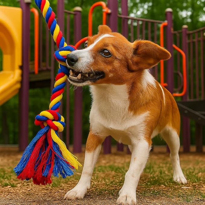 Dog Rope Toys Heavy Chew Toys for Medium & Large Breed Dogs – Durable Rope Toy Set for Teething, Chewing, and Interactive Play(Set of 7 Toys)