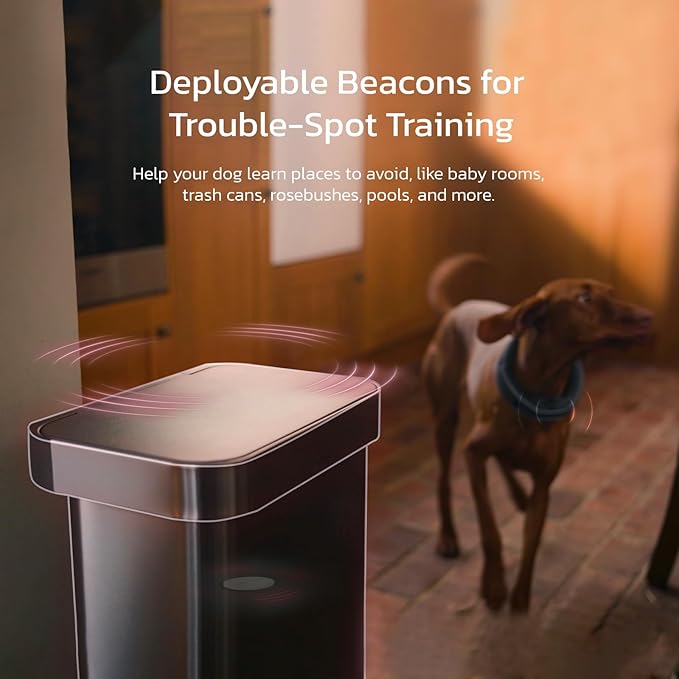 SATELLAI Dog Wireless Fences, Red The Most Advanced GPS Dog Collar with AI Analysis, Precise Positioning, 5-Day Battery, and IP68 Waterproof, Flexible Virtual Fencing for Medium & Large Dogs