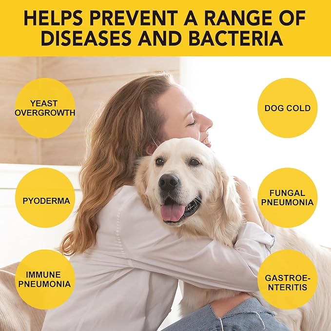Yeast Infection Treatment for Dogs, Natural Yeast Infection Treatment Drops for Dog Itch Relief, Dog Allergy Relief, Dog Yeast Ear Infection Treatment, 2.02fl.oz