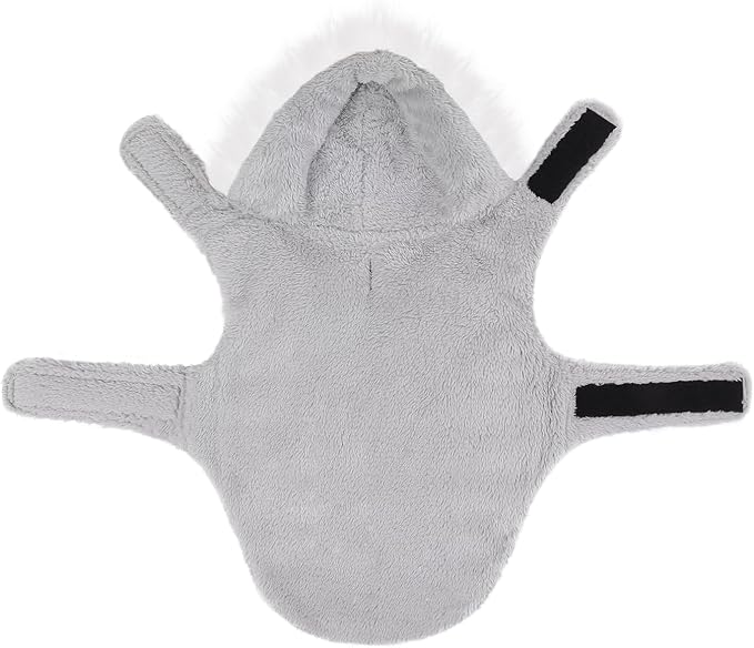 HDE Dog Puffer Jacket Fleece Lined Warm Dog Parka Winter Coat with Harness Hole Patriotic - S