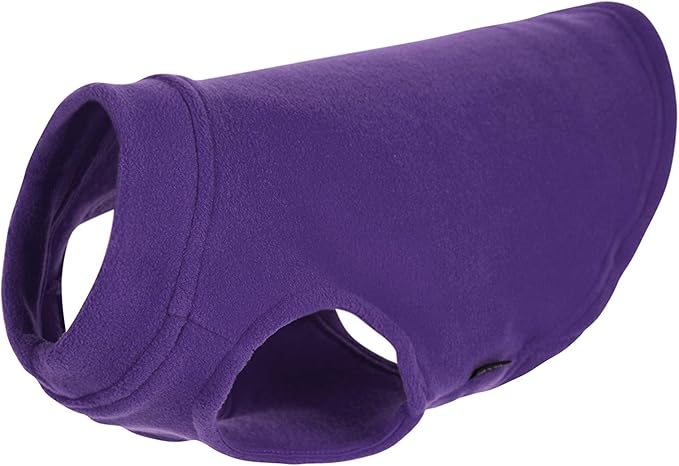 Gooby - Stretch Fleece Vest, Pullover Fleece Vest Jacket Sweater for Dogs, Violet, Medium