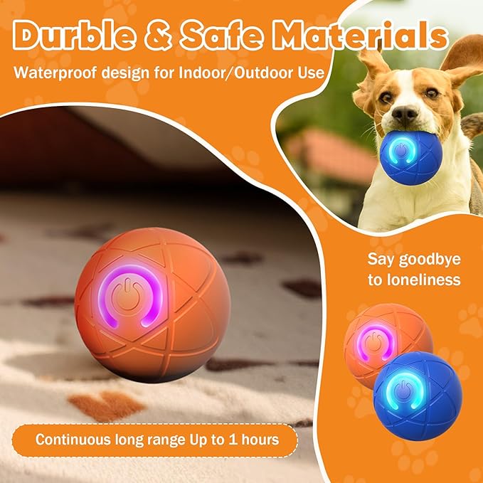 2PCS Shaky Ball Toy for Dogs, Vibrating Dog Ball, USB Rechargeable, Interactive, Automatic Moving, Bouncing, Perfect for Small, Medium, Large Dogs (Small, Cosmic)