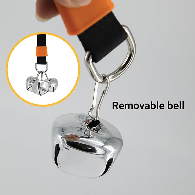 SVD.PET Puppy Bell Doorbell, Dog Bell for Potty Training, Attach to doorknob or Anywhere Near The Door, Length and Height Adjustable (White)