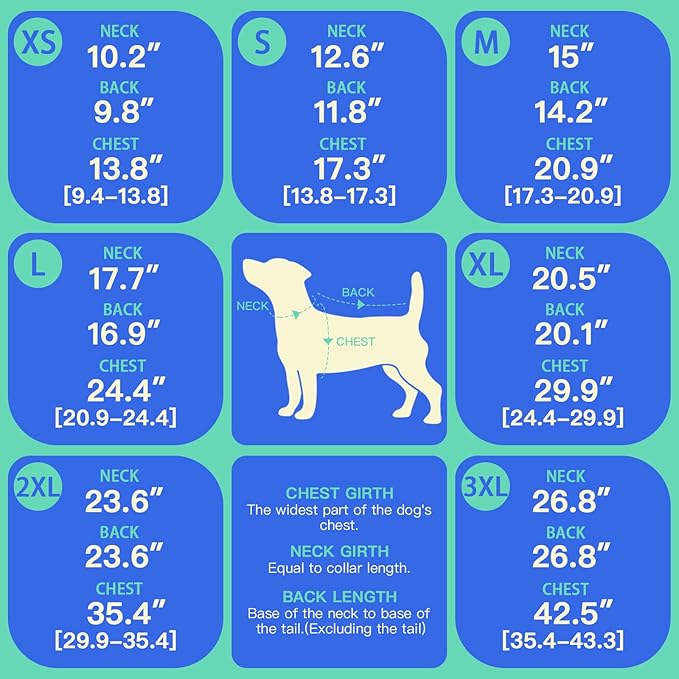MIGOHI Lightweight Dog Coat, Windproof Dog Jacket, Puffer Jacket for Large Dogs, Padded Vest with Reflective Strips, Warm Snow Vest in Cold Weather, Easy On Hook & Loop Belly, Blue, XL