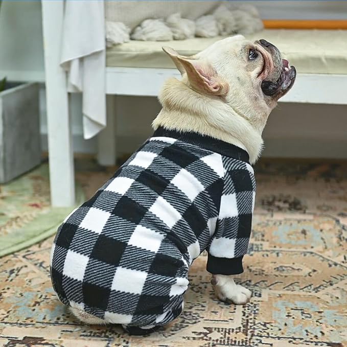 SCENEREAL Dog Pajamas for Small Medium Large Dogs Soft Pet Sweater Clothes Warm Puppy Onesie Outfits for Doggie Winter Christmas - Dog Jammies Pjs
