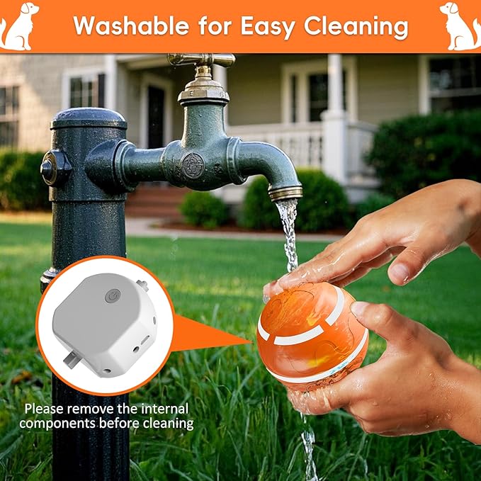 Interactive Dog Toy, Smart Interactive Dog Ball Remote Control, Automatic Moving, Bouncing, Vibrating Pet Toys for Medium Large Dogs, Safe Material, Rechargeable and Waterproof