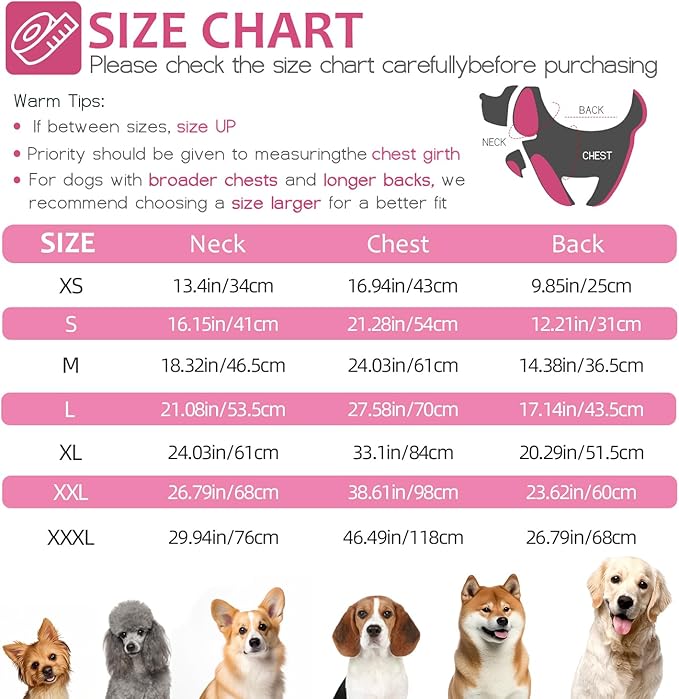 Dog Winter Coat with Harness, Dog Jacket, Pet Clothes with Zipper on Back, Waterproof Windproof Warm Vest, Reflective Cold Weather Coats, for Small Medium Large Dogs, Thick, Pink, L