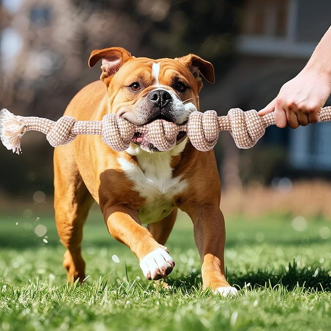 Dog Rope Toy, Rope Toys for Dogs Aggressive Chewers, for Large Dogs for Cleaning Teeth, Bite Resistant, 3 Pack