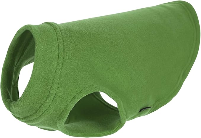 Gooby Stretch Fleece Vest Dog Sweater - Grass Green, Small - Warm Pullover Super Stretchy Fleece Dog Jacket for Small to Large Dogs