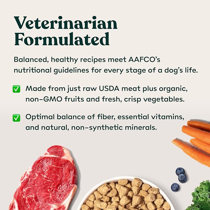 Little Hunter- Freeze Dried Raw Rabbit Fresh Dog Food | Organic Fruit & Veggies, Picky Eater-Approved Limited Ingredient for All Stages - High Protein, Small Batch, Grain Free Raw Dog Food, 15 oz