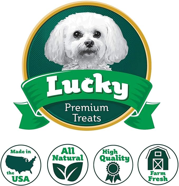Lucky Premium Treats Lucky Shorty Slims – Chicken Jerky Dog Treats and Crunchy Dog Chew Sticks with Real Chicken for Small to Large Dogs (7 Count)