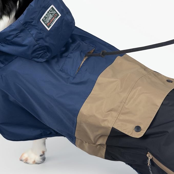 Dog Raincoat with Hood for Medium and Large Dogs - Heavy Rain Resistant Rain Coat for Dogs with 6000mmH2O Waterproof Rating | Lightweight and Adjustable Waterproof Dog Coat | 45 (XS)