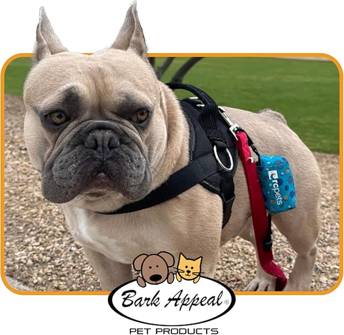 Bark Appeal Blue Hibiscus No-Pull Dog Harness for XS to Small Sized Pets – Adjustable, Reflective Vest with 3 Leash Clips for Added Control, Easy Walks & Training – Small