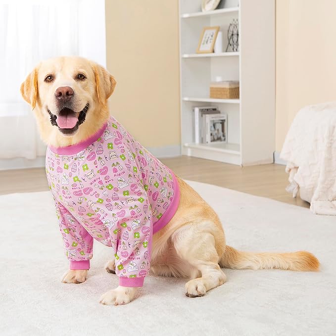 Dog Recovery Shirt for Front Legs, Dog Elbowpads Sleeve Protect Dogs Elbows Arms,Stop Licking Joints After Surgery, Help with Injury Healing Covers The Wound, Cone Alternatives (Pink, 4XL)