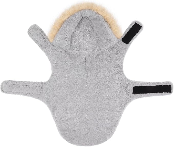 HDE Dog Puffer Jacket Fleece Lined Warm Dog Parka Winter Coat with Harness Hole 90s Black and Gold Metallic - XL