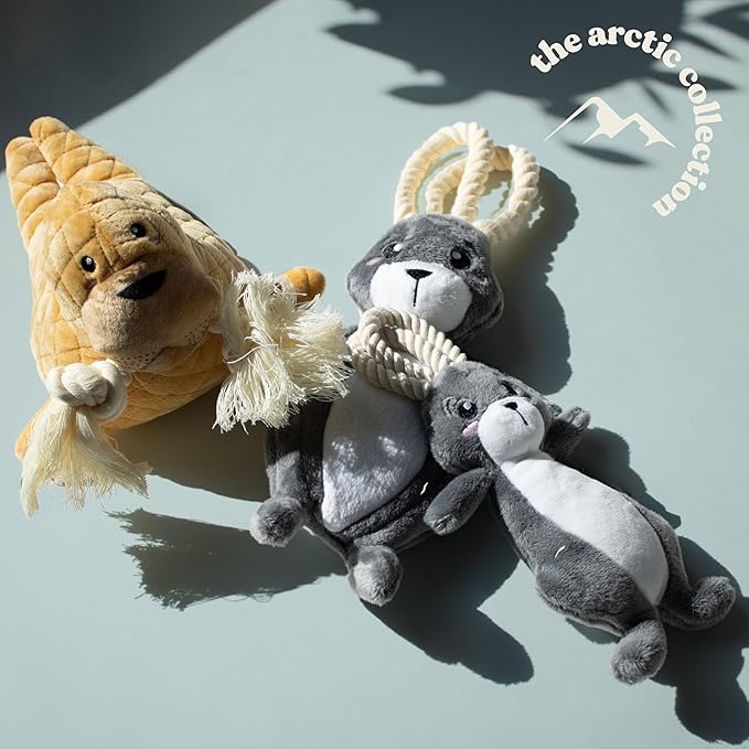 Dog Toys | Plush Toy Arctic Hare Stuffed Animal for Dogs | Jumbo Eco Friendly Toy Made from Non Toxic Materials
