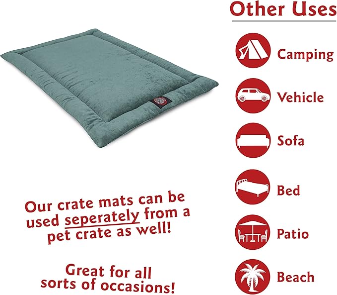 48" Villa Azure Blue Crate Dog Bed Mat By Majestic Pet Products