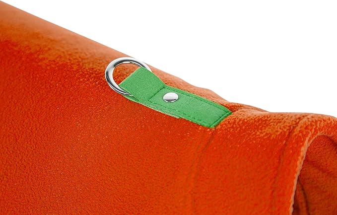 Gooby Fleece Vest Dog Sweater - Pumpkin, Large - Warm Pullover Fleece Dog Jacket with O-Ring Leash for Small to Medium Dogs