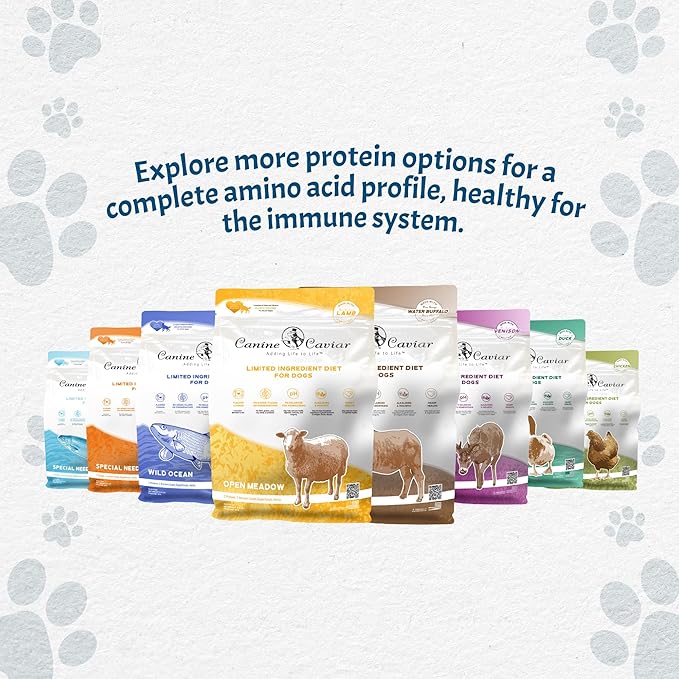 Canine Caviar - Special Needs: Trout & Whole Ground Oats, Alkaline Dry Dog Food, Limited Ingredients, Gluten-Free, Based on Science & Research, Veterinary Alternative Diet (22 Pound Bag)