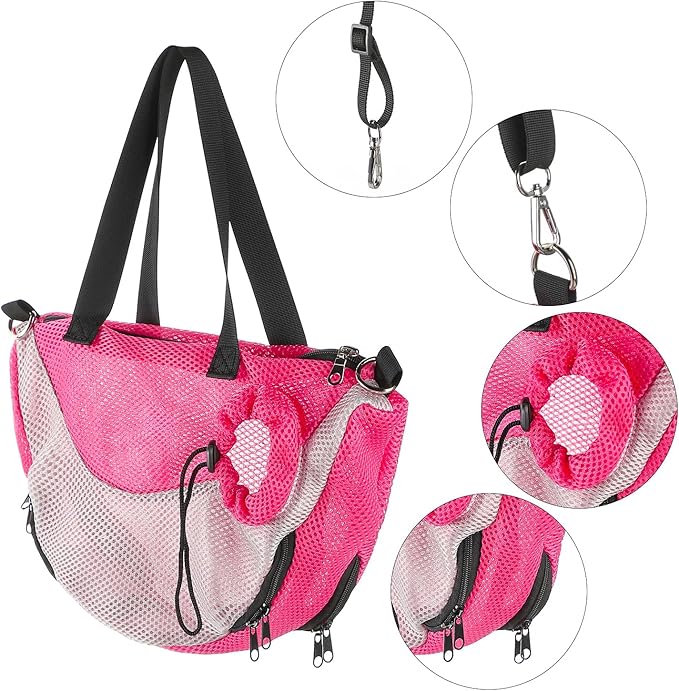 Adjustable Cat Bathing Bag Anti-Bite & Anti-Scratch Bath Washing Mesh Grooming Bag Shoulder Pet Carrier Hands-Free Bag for Small Cats