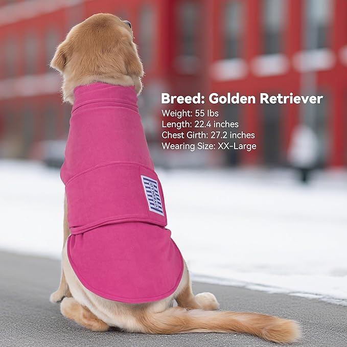 cyeollo Small Dog Sweater, Soft Fleece Sweaters Turtleneck Doggy Sweatshirt Warm Fall Winter Vest Stretchy Pet Clothes for Puppy Soft Doggie Coat Girl & Boy, Pink S