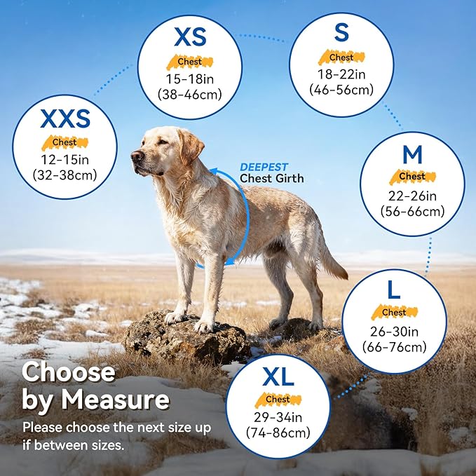 VIVAGLORY Snowrap Dog Coat, Jacket with Harness Hole & Velcro Closure, Dog Coat for Winter & Cold Weather, Fluffy Warm Fleece Lined Reflective Water Resistant for Puppy, L, Fuchsia