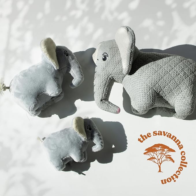 Dog Toys | Plush Toy Elephant Stuffed Animal for Dogs | Small Eco Friendly Toy - Easy to Clean and Made from Non Toxic Materials