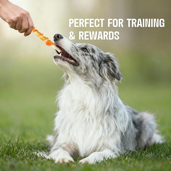 M-PETS Chicken Wrapped Dog Treats 30 pcs Rawhide Chews Sticks, Puppy Training Treat, Snacks for Small and Medium Dogs