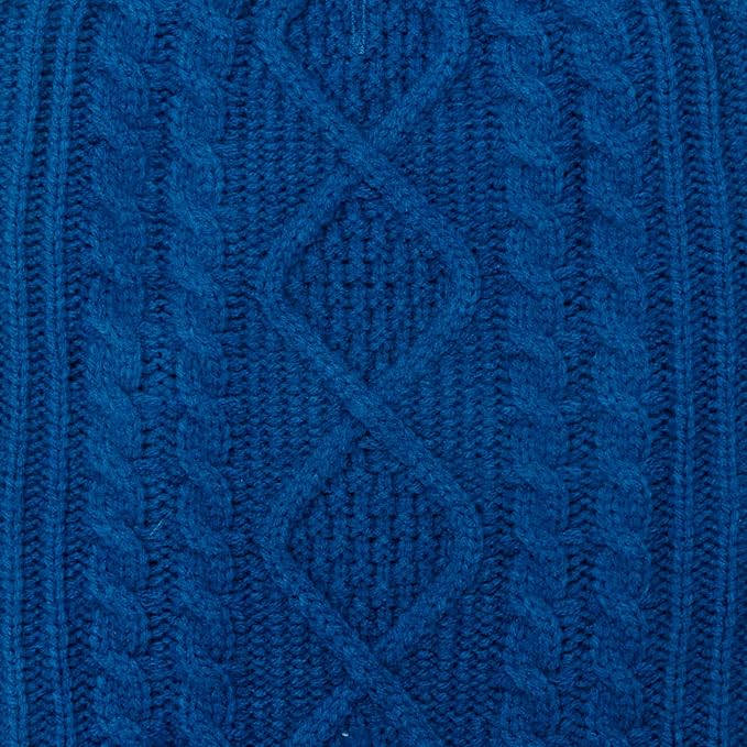 BINGPET Thermal Knitted Dog Sweater for Small Medium Large Dogs,Winter Dog Cat Coat Warm Sweartershirts Outfits,Classic Cable Knit Turtleneck Pullover Dog Jumper Coat Warm Sweartershirts(Blue,ML)