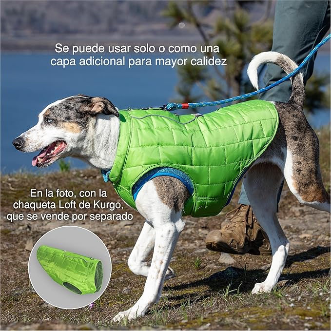 Kurgo Core Sweater - Cold Weather Dog Outfit - Cozy Knit Fleece Layer - Adjustable Neck Dogwear - Reflective Accents - Machine Washable Gear - Heather Violet - X-Small