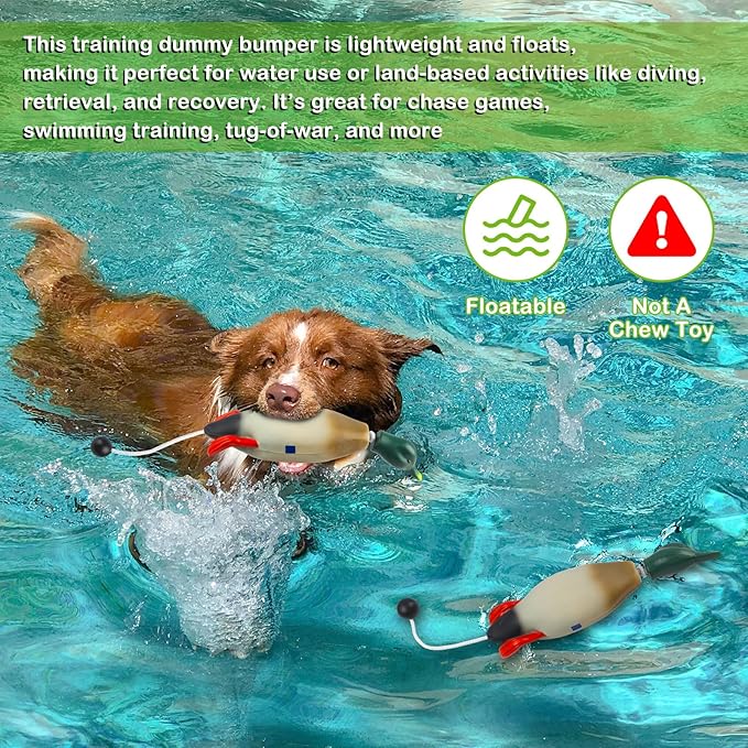 Archerest Dead Duck Dove Pheasant Dummy Bumper Toys for Waterfowl Hunting Retriever Dog Training, Floating Mallard Dummy Trainer Outdoor Soft Durable Realistic Fowl