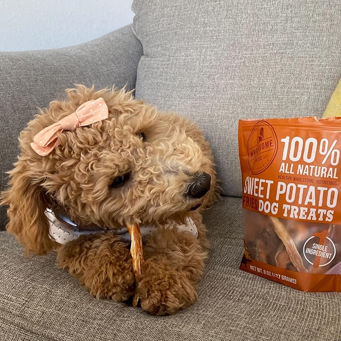 Wholesome Pride Sweet Potato Fries 100% All-Natural Single Ingredient Dog Treats, 8 oz (Pack of 2)