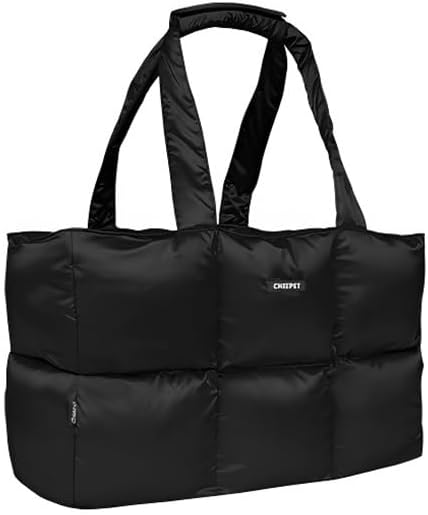 Small Dog Carrier Purse & Cat Tote Bag, Soft-Sided Handbag with Safety Strap, Breathable Mesh, Comfort Carry & Plush Cotton Interior, Lightweight Pet Travel Carrier for Daily Adventures (Black)