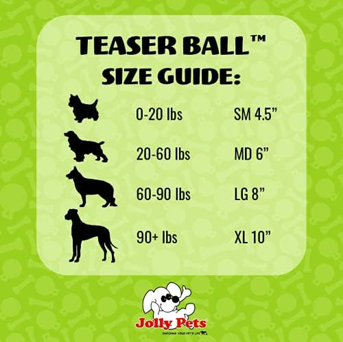 Jolly Pets Teaser Ball Dog Toy, Extra Large/10 Inches, Blue