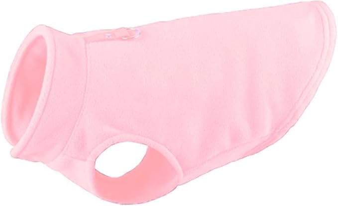 JACKO & CO - Fleece Vest Dog Sweater with Leash Ring - Soft, Warm & Lightweight Pullover Coat for Small & Medium Dogs, Puppies & Cats - Cozy Fall/Winter/Spring Pet Jacket (Pink Lemonade, M 6-10lbs)