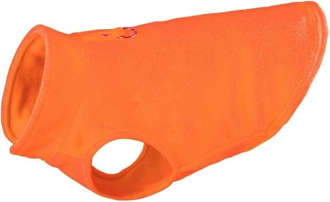 JACKO & CO - Fleece Vest Dog Sweater with Leash Ring - Soft, Warm & Lightweight Pullover Coat for Small & Medium Dogs, Puppies & Cats - Cozy Fall/Winter/Spring Pet Jacket (Pumpkin, X-Large 17-25lbs)