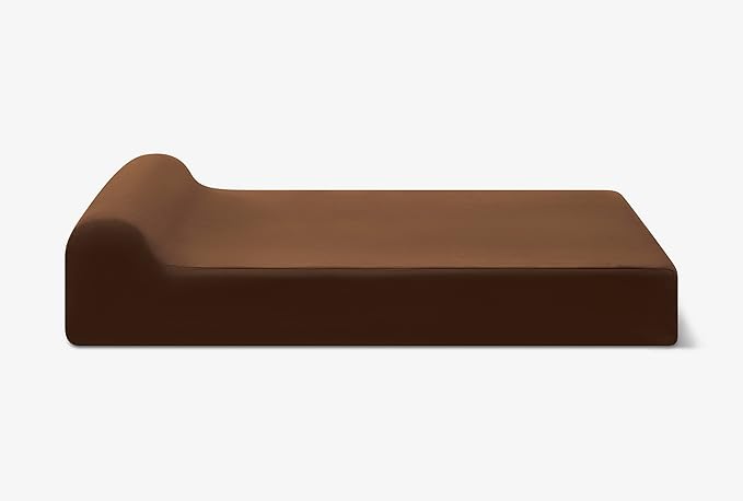 Barker Beds Giant Orthopedic Dog Bed for Large Dogs - 7" Thick Washable Big Dog Bed with Headrest - XL Water-Resistant Mattress - Durable Microsuede Cover - Comfy Pet Bed (Chocolate)