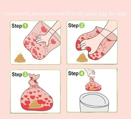 Biodegradable Pet Waste Bags with Dispenser, 36 Count, Dog Poop Bags (Pink)
