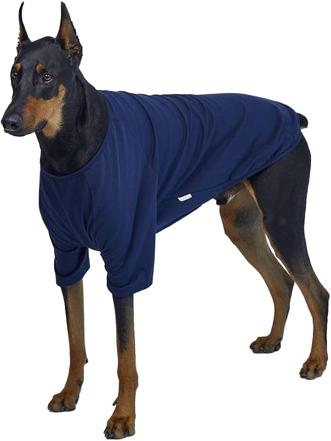 Dog Shirt for Small Dogs Plain T-Shirts Soft Breathable Dog Cotton Shirt pet Clothes (5X-Large, Navy)