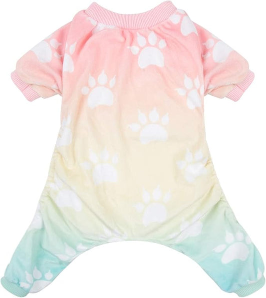 CuteBone Small Dogs Outfit Soft Puppy Onesies Pjs Dog Pajamas Pet Coat Cat Apparel Comfy Doggie Jumpsuit Bodysuit for All Seasons P09L